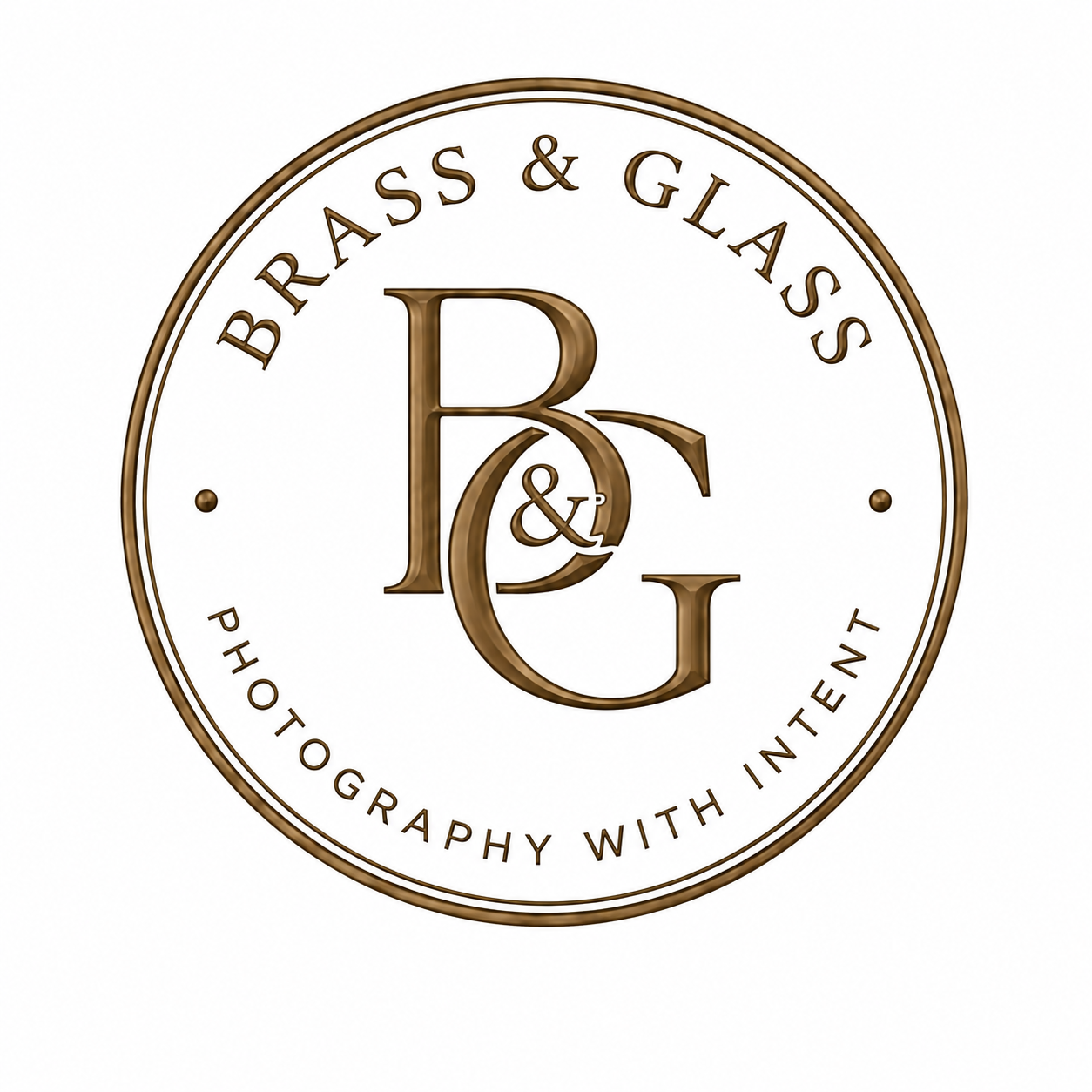 Brass & Glass circular logo